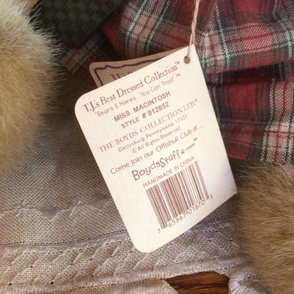 Boyd’s Bear Miss MacIntosh Jointed 13” Bear with tags - Picture 3 of 6